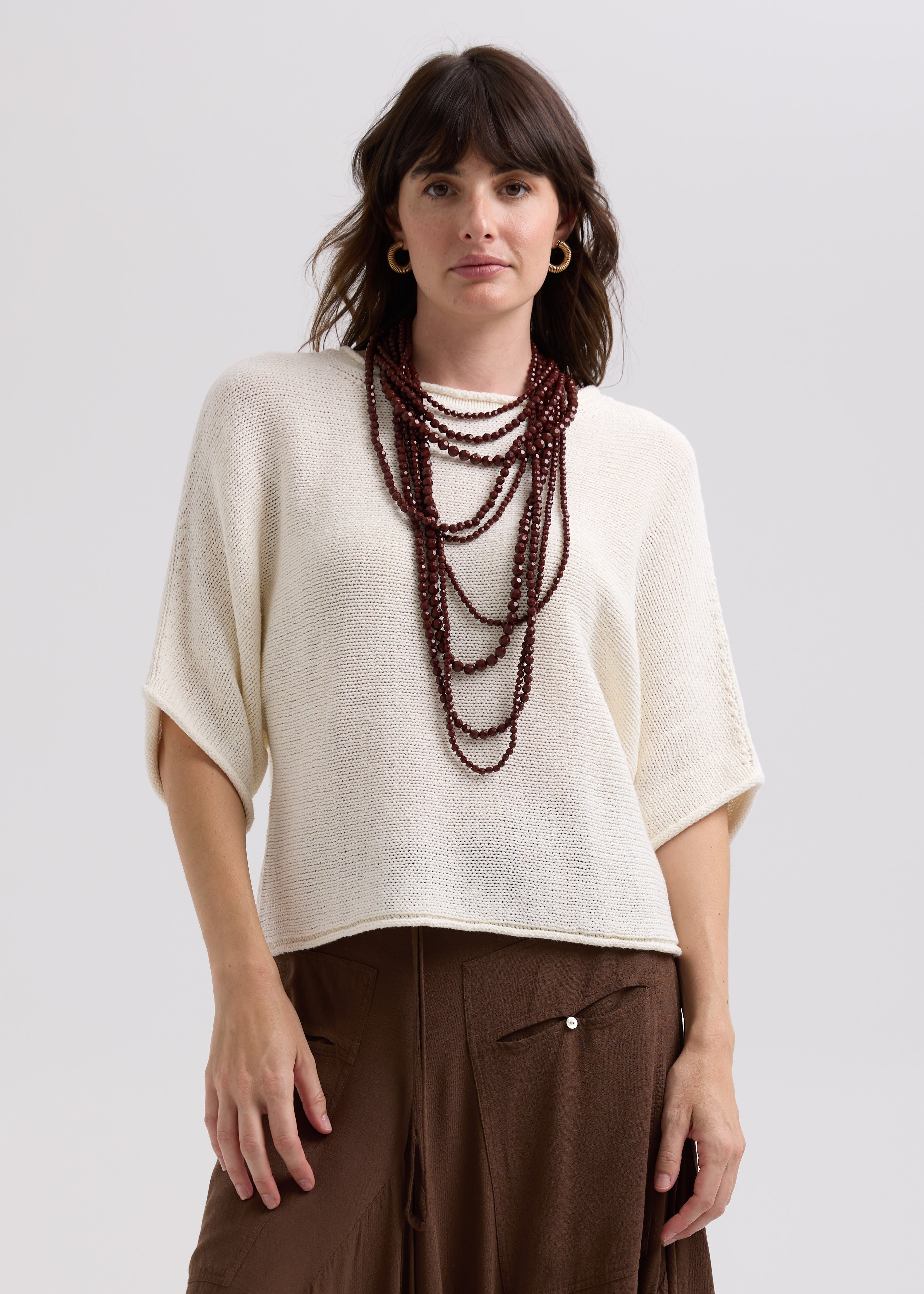 LD & CO - TEXTURE JUMPER - WHITE