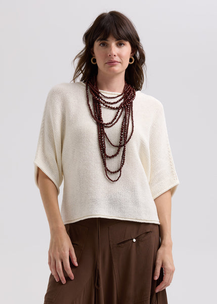 LD & CO - TEXTURE JUMPER - WHITE