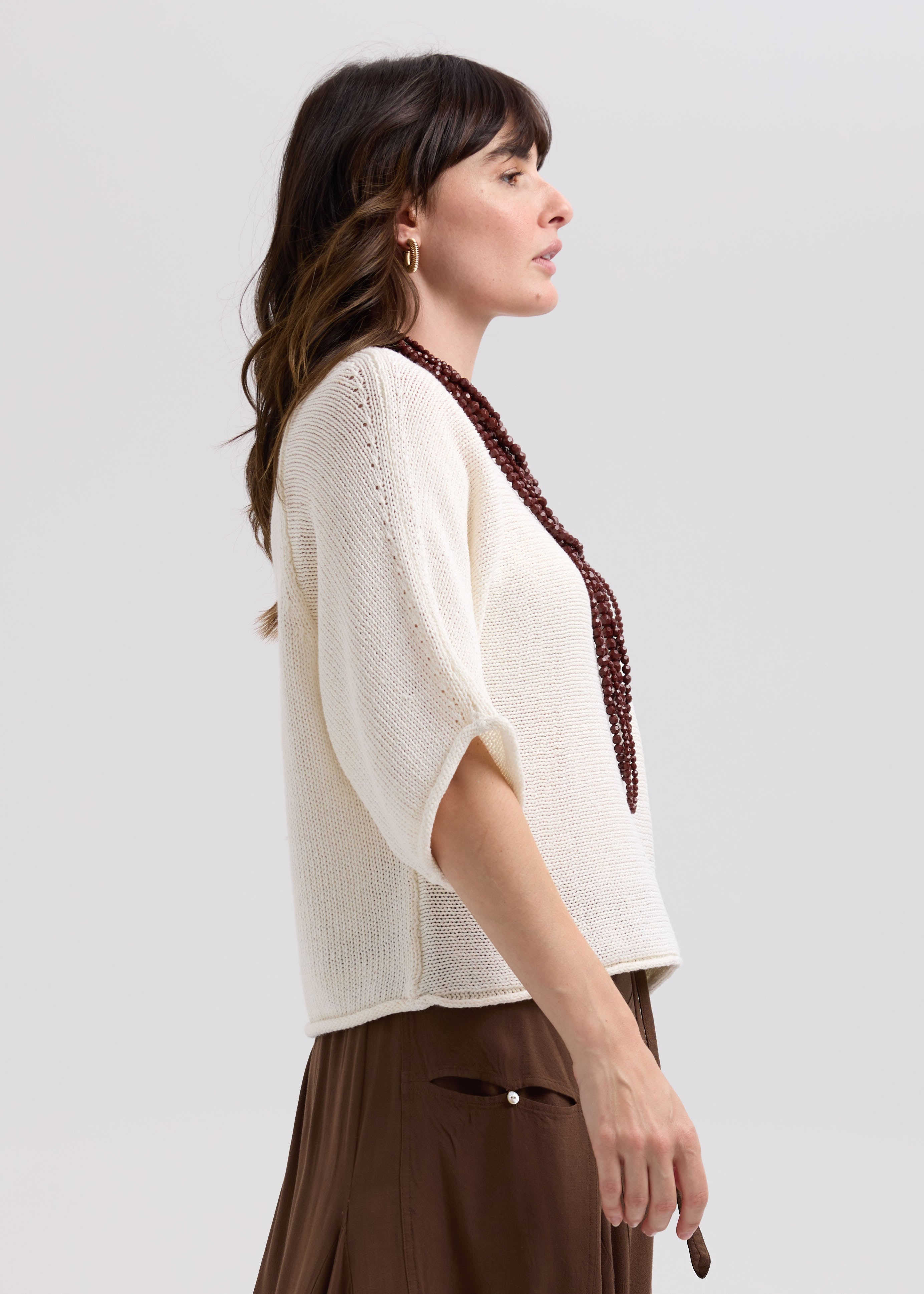 LD & CO - TEXTURE JUMPER - WHITE