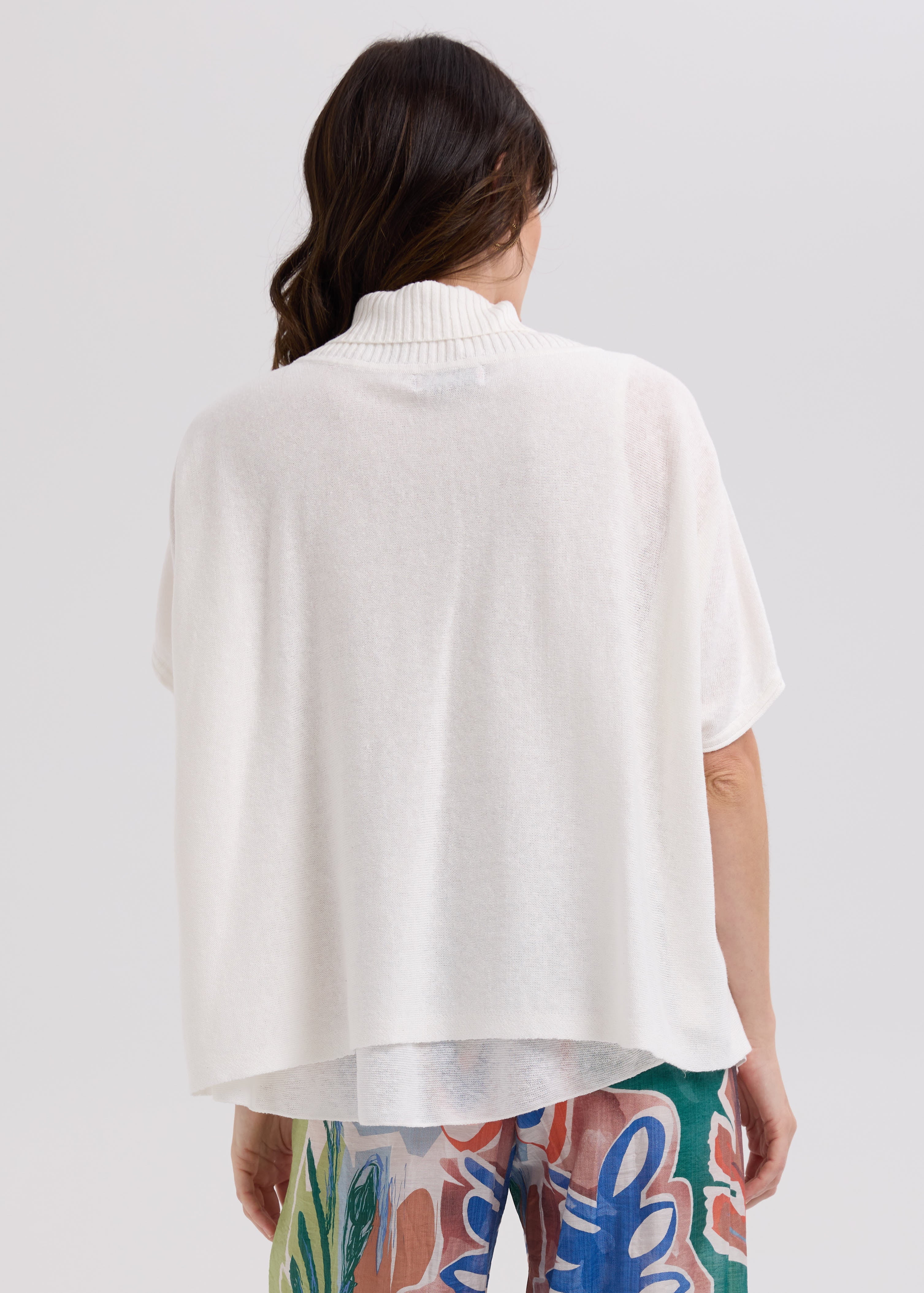 LD & CO - LINEN TIE CARDI - WHITE