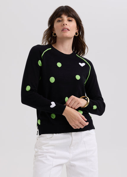 LD & CO - SPOT THE LOVE JUMPER - BLACK