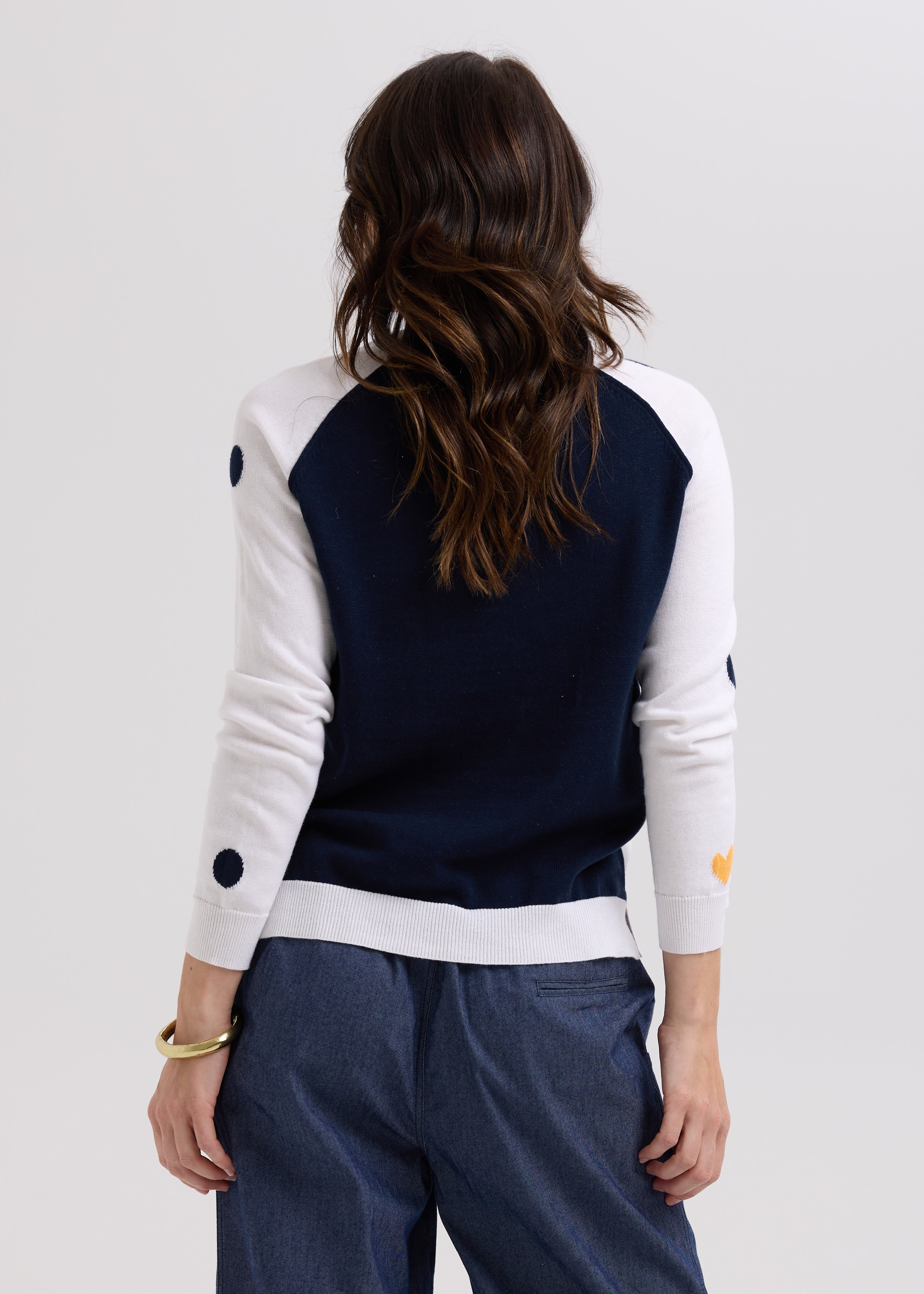 LD & CO - SPOT THE LOVE JUMPER - WHITE