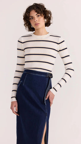 STAPLE THE LABEL - LENNOX DENIM MIDI SKIRT - INDIGO