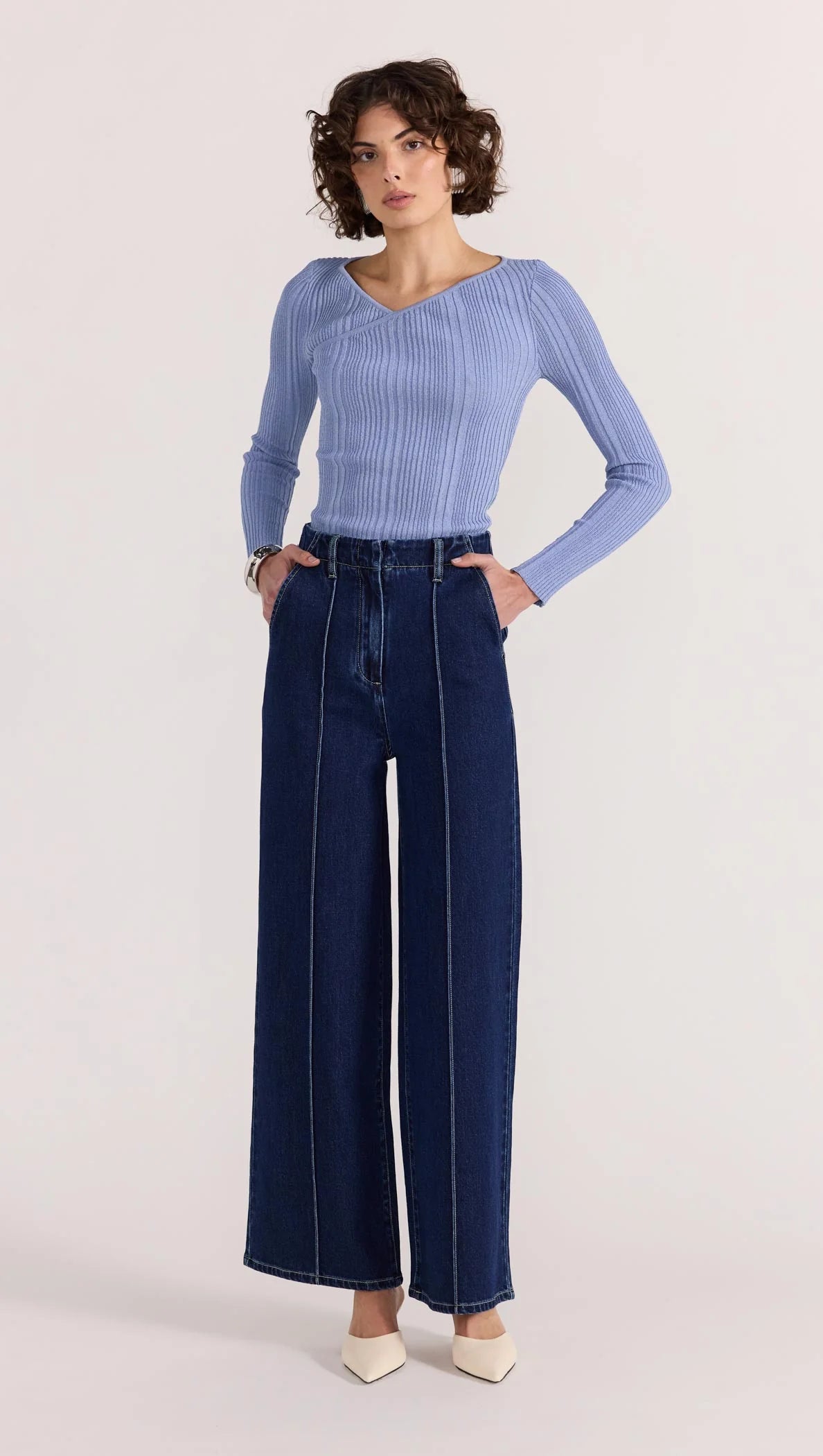STAPLE THE LABEL - LENNOX HIGH WAISTED JEANS - INDIGO