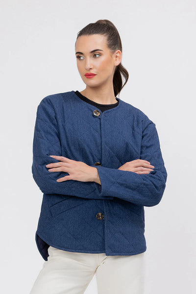 LEILA + LUCA - TIED UP JACKET - DENIM QUILT