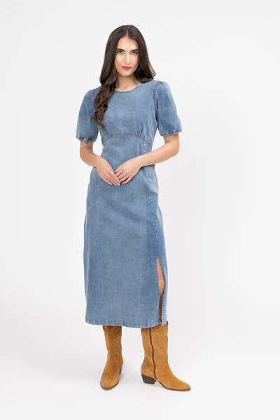 LEILA + LUKA - MAYA DRESS - WASHED BLUE