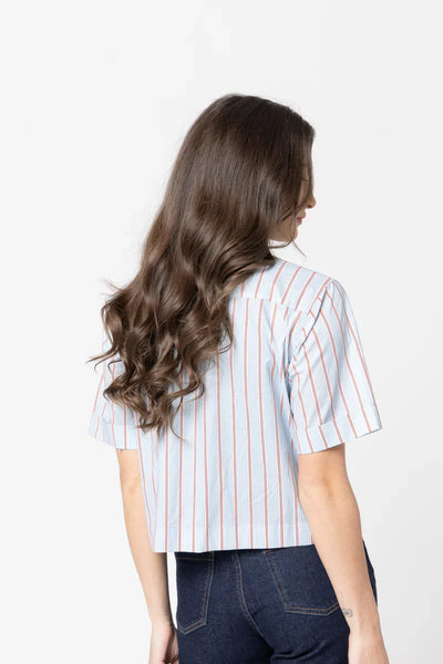 LEILA + LUCA - THE CUTE SHIRT - POWDER BLUE STRIPE