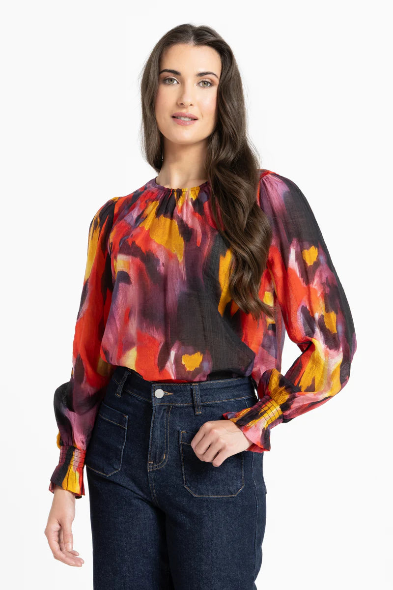 LEILA + LUCA NEW YORK TOP - MULBERRY BURST