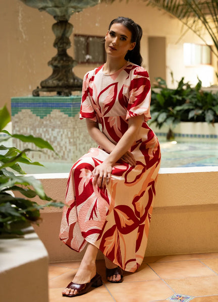 LEILA + LUCA - SOLTICE DRESS - SANGRIA