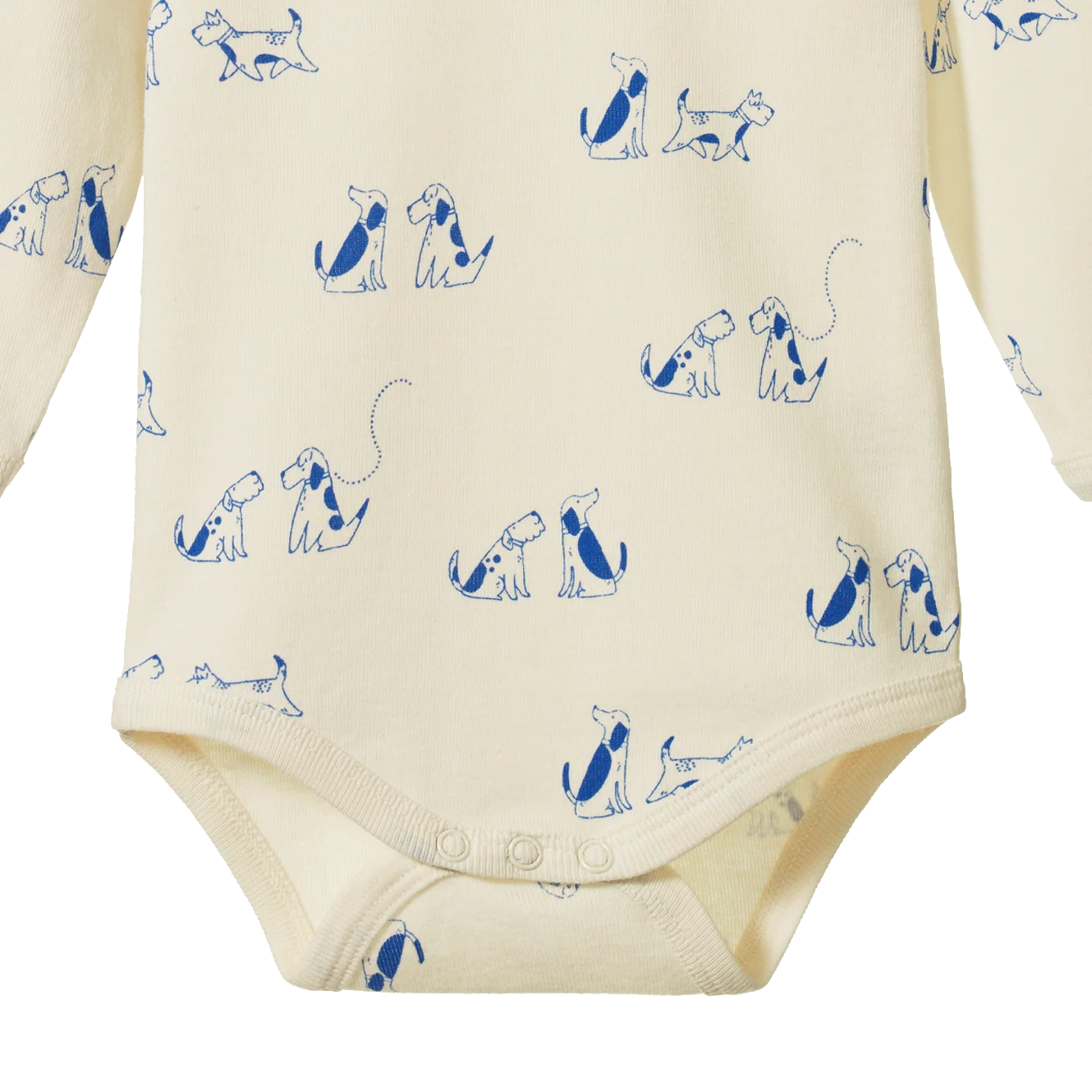 Nature Baby - Cotton Long Sleeve Bodysuit - DOG WALK PRINT