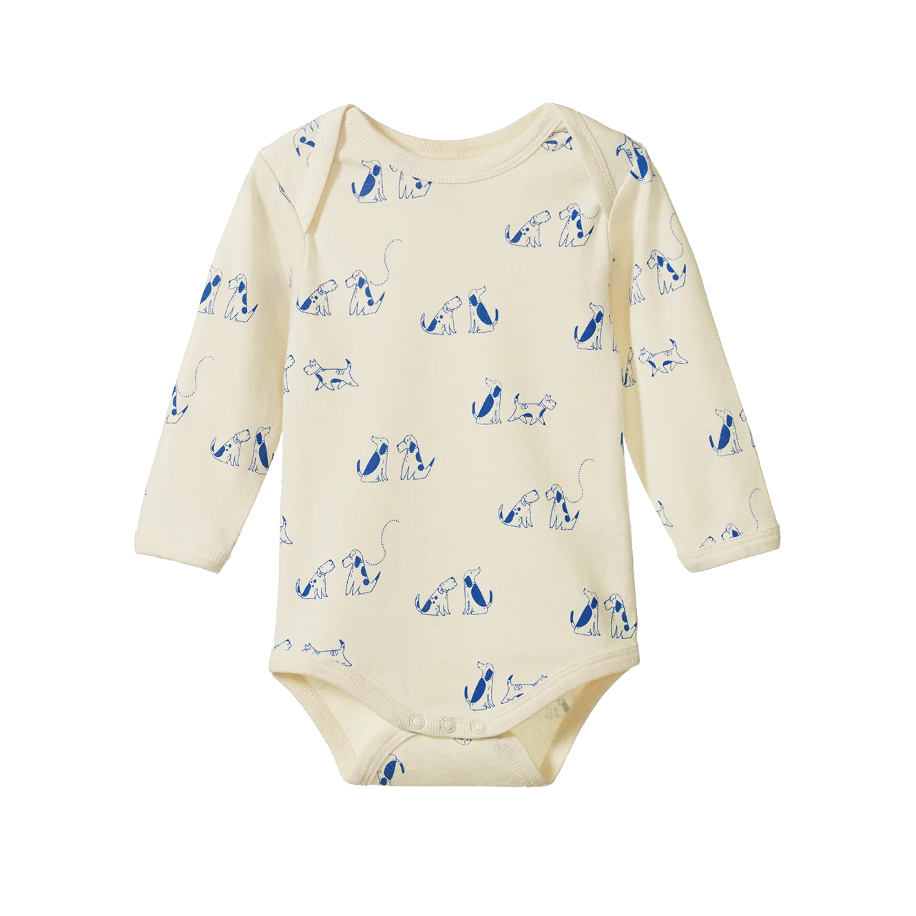 Nature Baby - Cotton Long Sleeve Bodysuit - DOG WALK PRINT