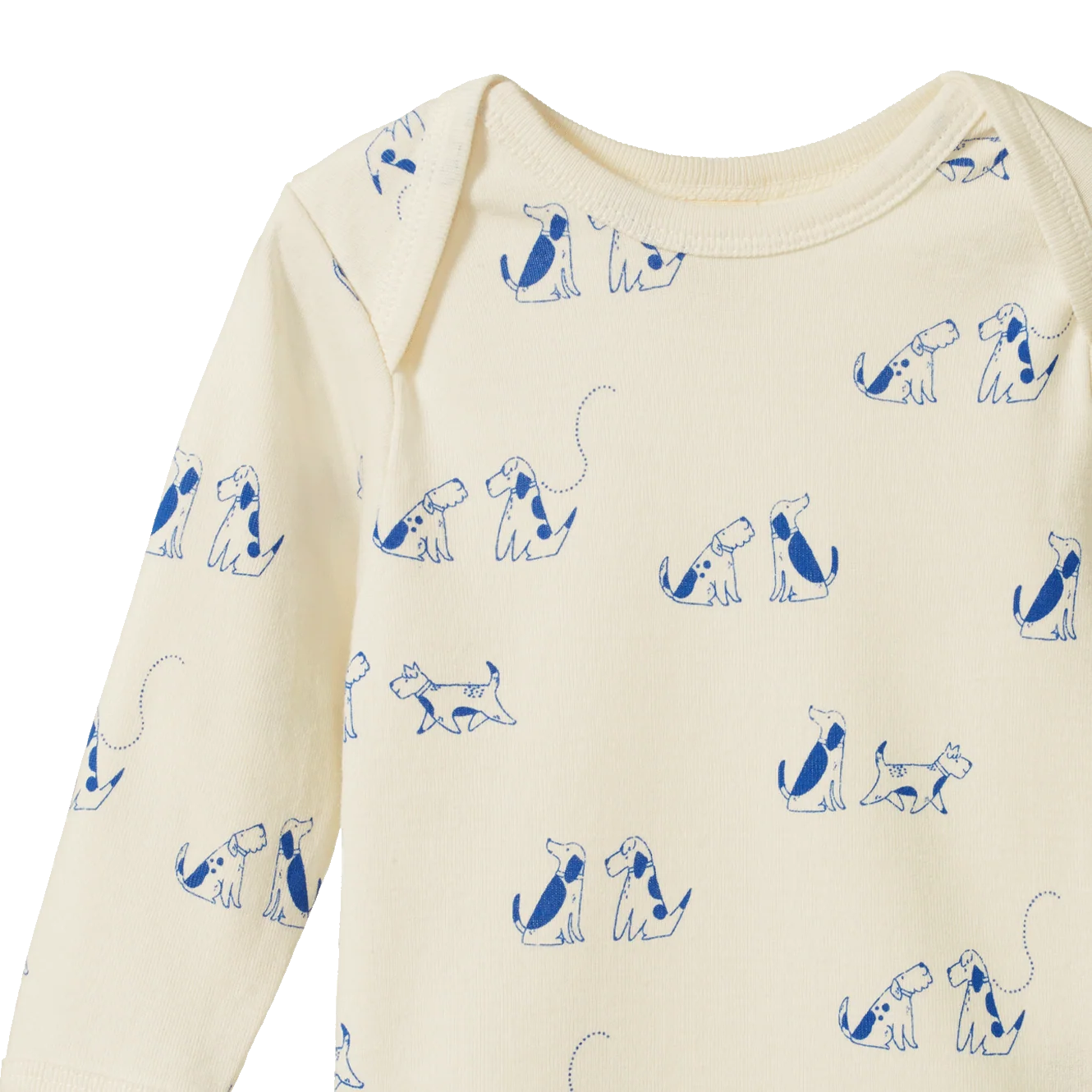 Nature Baby - Cotton Long Sleeve Bodysuit - DOG WALK PRINT