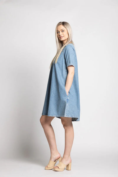 LTB  BETSEY MINI DRESS - DEANNE WASH