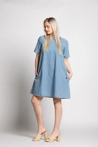LTB  BETSEY MINI DRESS - DEANNE WASH