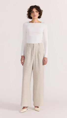 STAPLE THE LABEL - LUCIELLE WIDE LEG PANT - LIGHT GREY