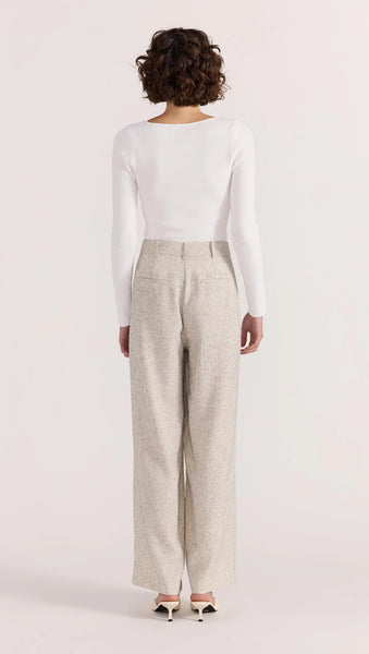 STAPLE THE LABEL - LUCIELLE WIDE LEG PANT - LIGHT GREY