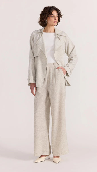 STAPLE THE LABEL - LUCIELLE WIDE LEG PANT - LIGHT GREY