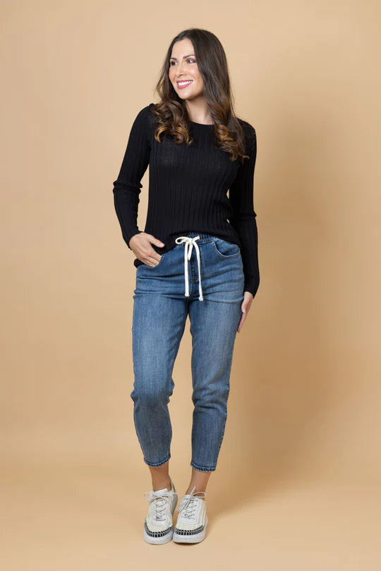 Honey Denim  LARA CROPPED DENIM JEANS