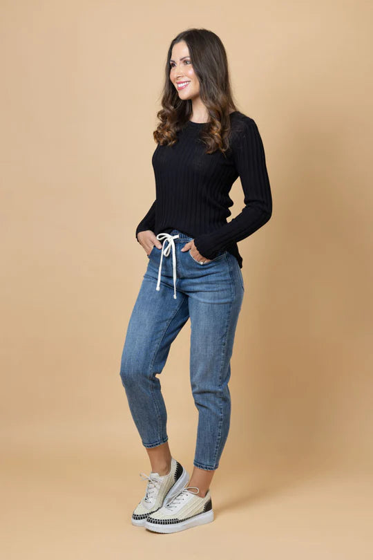 Honey Denim  LARA CROPPED DENIM JEANS