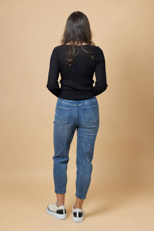 Honey Denim  LARA CROPPED DENIM JEANS
