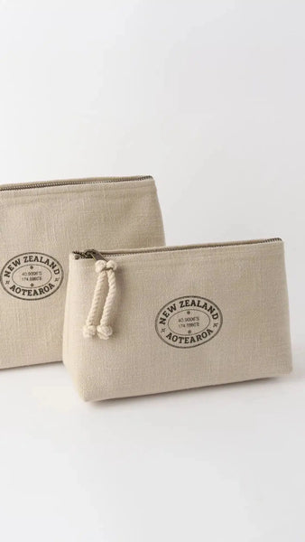 Le Forge -  WASH BAG - NATURAL + OLIVE - MEDIUM