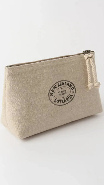 Le Forge -  WASH BAG - NATURAL + OLIVE - MEDIUM