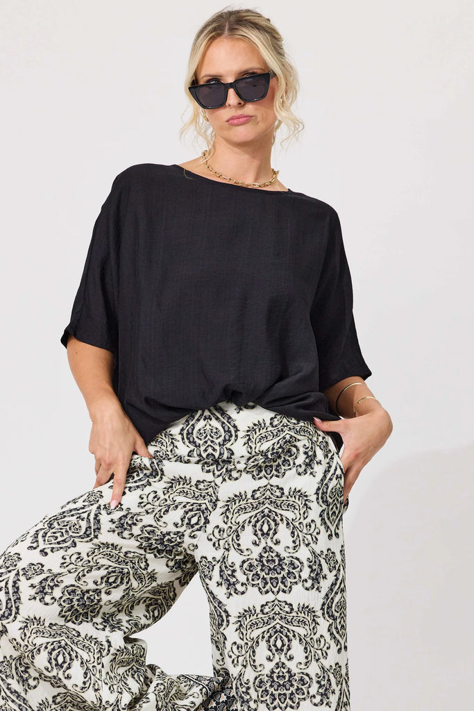 LEMON TREE - ALESSA TOP - BLACK