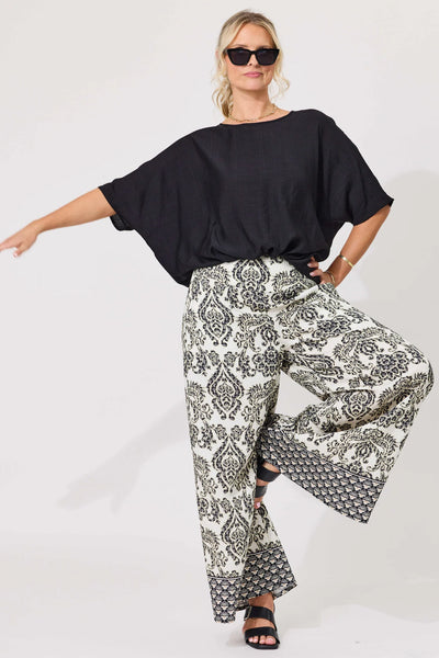 LEMON TREE - ALESSA TOP - BLACK