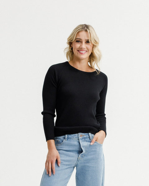 HOMELEE - KNOX LONG SLEEVE - BLACK
