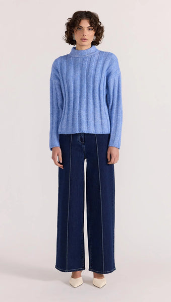 STAPLE THE LABEL - MACY COZY RIB JUMPER - BLUE MARLE