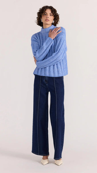 STAPLE THE LABEL - MACY COZY RIB JUMPER - BLUE MARLE