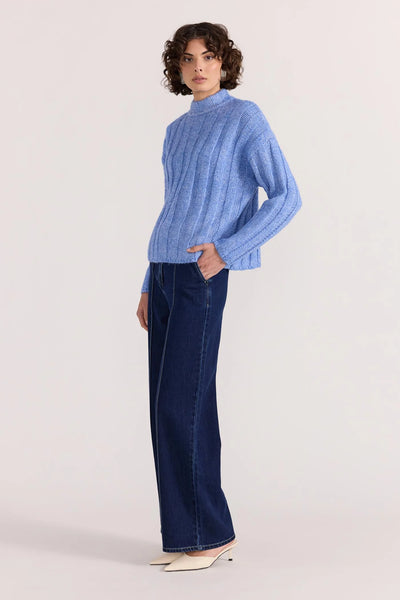 STAPLE THE LABEL - MACY COZY RIB JUMPER - BLUE MARLE