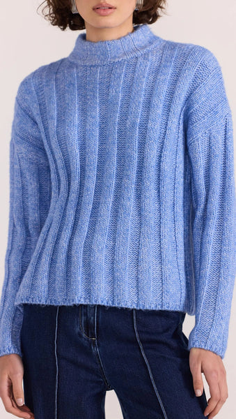 STAPLE THE LABEL - MACY COZY RIB JUMPER - BLUE MARLE