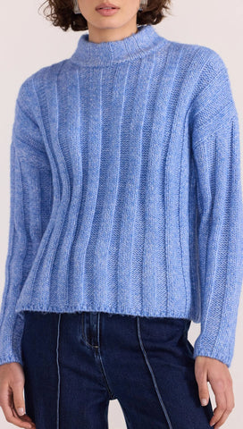 STAPLE THE LABEL - MACY COZY RIB JUMPER - BLUE MARLE