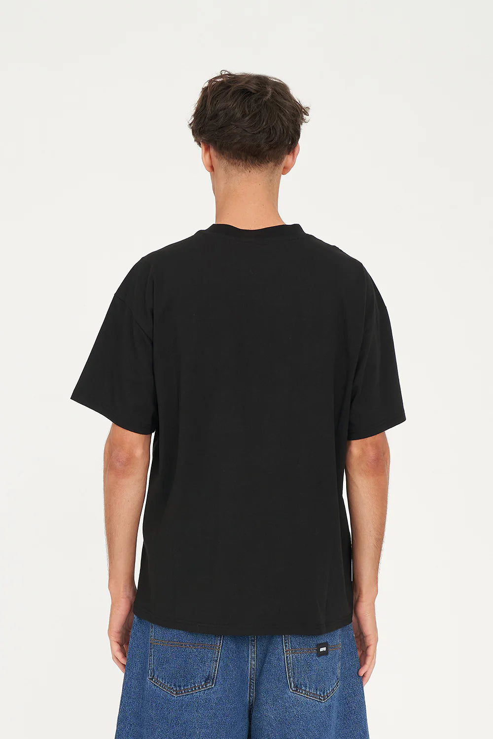 HUFFER - BLOCK TEE - 220/WAVES - BLACK