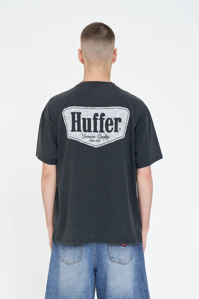 HUFFER BLOCK TEE 220/RIDGE - WASHED BLACK