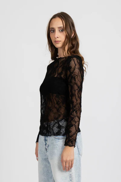 FEDERATION - IRIS LONG SLEEVE TOP - BLACK