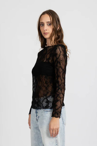 FEDERATION - IRIS LONG SLEEVE TOP - BLACK