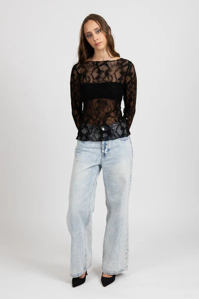 FEDERATION - IRIS LONG SLEEVE TOP - BLACK