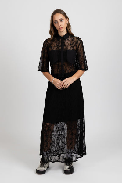 FEDERATION - LACE IT SKIRT - BLACK
