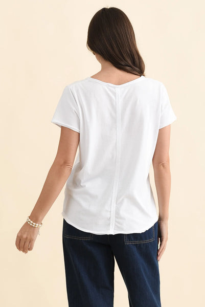 ELM - PIMA VEE TEE - WHITE
