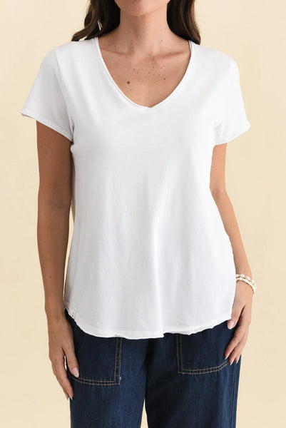 ELM - PIMA VEE TEE - WHITE