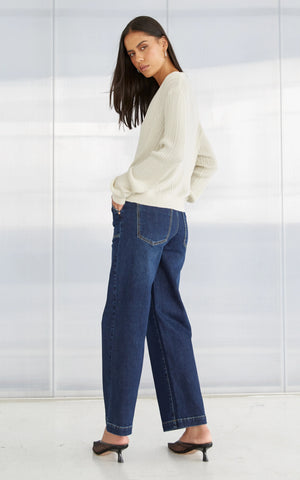 DRICOPER - MARFA DENIM TROUSERS - PARIS BLUE