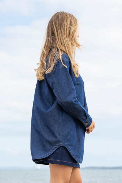 Honey Denim  Marlow Dark Blue Denim Shirt