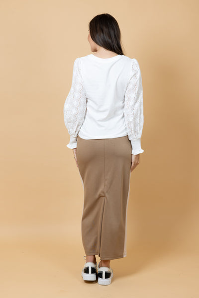 CHARLO Mattie Sweater Skirt - BEIGE