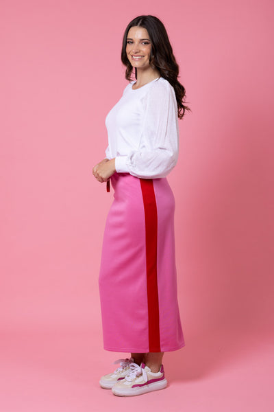 CHARLO MATTIE SWEATER SKIRT - PINK