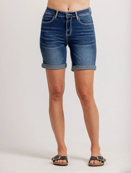 MI MOSO  - PIP JEAN SHORTS - BLUE