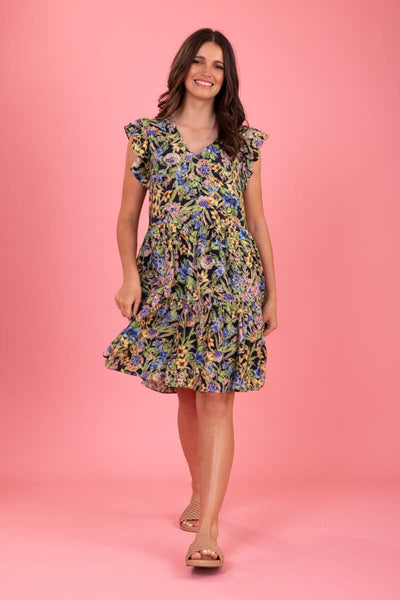 Charlo Miriam Dress - Blue Floral