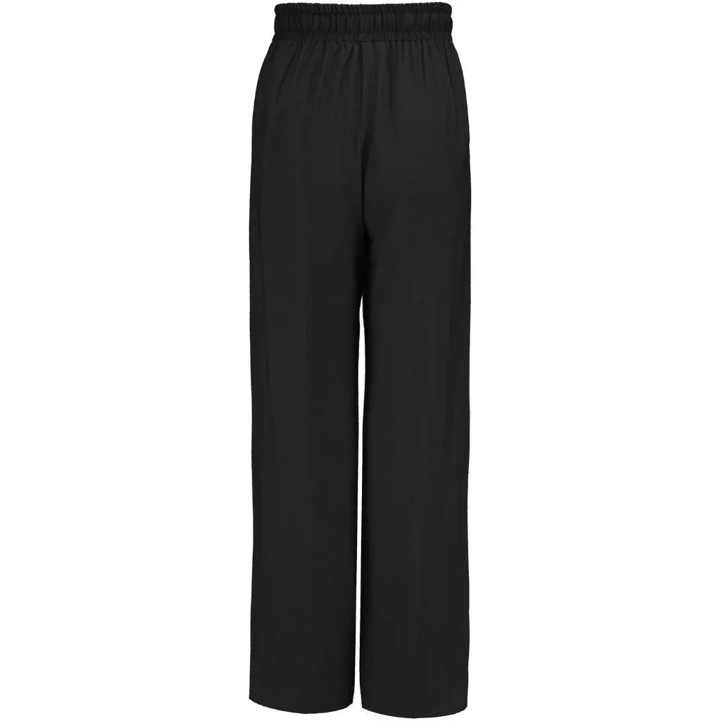 MOKE - INDIANA WOMENS WIDE LEG PANTS - BLACK w CREAM