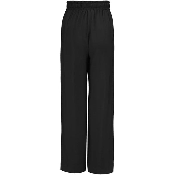 MOKE - INDIANA WOMENS WIDE LEG PANTS - BLACK w CREAM